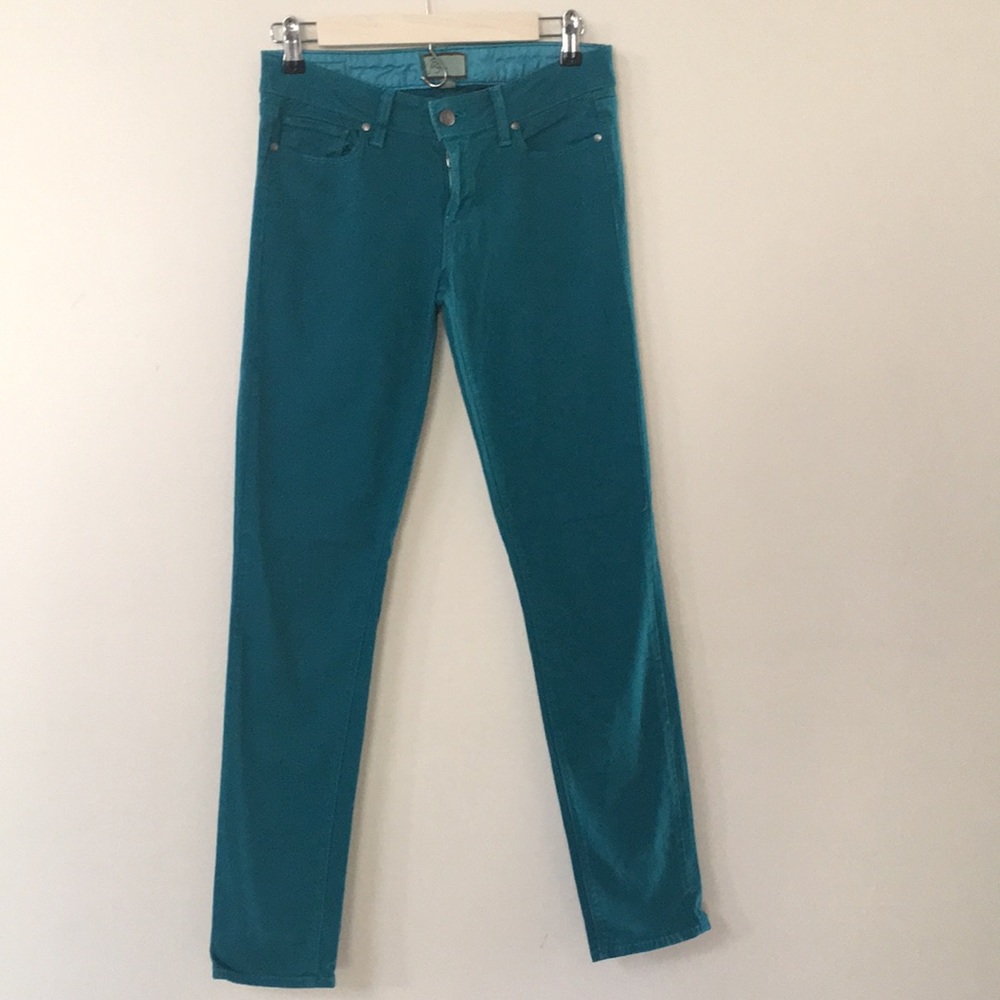 Teal Paige Peg Skinny jeans